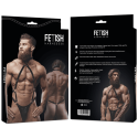 Ham pentru barbati FETISH SUBMISSIVE ATTITUDE – Men’s Eco-Leather Jock Strap Harness, piele eco, BDSM