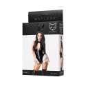 Lenjerie sexy teddy Glossy - Stacy, tip wetlook, neagră, mărime S
