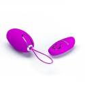 Ou vibrator PrettyLove - Jacqueline, cu telecomandă, 12 funcții de vibrație, din silicon, mov