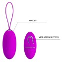 Ou vibrator PrettyLove - Jacqueline, cu telecomandă, 12 funcții de vibrație, din silicon, mov