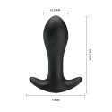 Plug anal Pretty Love – Anal Plug Massager, cu 12 funcții de vibrație, din silicon, reîncărcabil USB, rezistent la apă, negru
