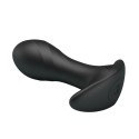 Plug anal Pretty Love – Anal Plug Massager, cu 12 funcții de vibrație, din silicon, reîncărcabil USB, rezistent la apă, negru