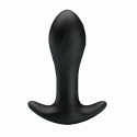 Plug anal Pretty Love – Anal Plug Massager, cu 12 funcții de vibrație, din silicon, reîncărcabil USB, rezistent la apă, negru