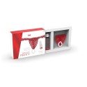 Set INTT – Brazilian Panty Red, chilot din dantelă roșie, cu inel de Perle stimulatoare, mărime universală, si lubrifiant cu aromă de căpșuni, 50 ml