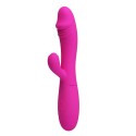 Vibrator PrettyLove - Snappy Rechargeble, cu 30 de funcții de vibrație, silicon, roz, 19,5 cm