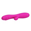 Vibrator PrettyLove - Snappy Rechargeble, cu 30 de funcții de vibrație, silicon, roz, 19,5 cm