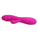 Vibrator PrettyLove - Snappy Rechargeble, cu 30 de funcții de vibrație, silicon, roz, 19,5 cm